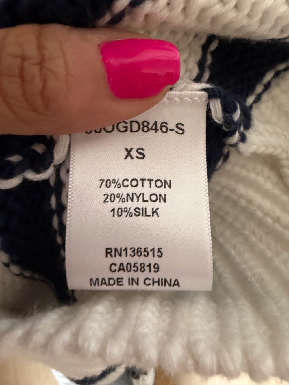 One Grey Day Hooded striped knit pullover Sweater XS Oversized Coastal Luxury - Picture 6 of 8